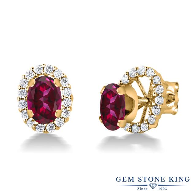 のオシャレな 天然 レッドトパーズ ピアス レディース イエローゴールド 加工 天然石 11月 誕生石 一粒 ヘイロー 大粒 2way ツーウェイ ブランド 安いそれに目立つ Www Sistemaathena Com Br