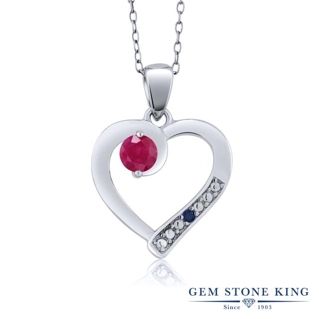 天然 オープンハート ルビー ブランド ネックレス 7月 レディース アクセサリー ジュエリー 天然石 小粒 オープンハート 誕生石 ブランド