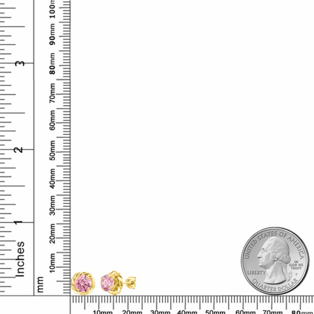 格安 ピアス 大粒 スタッド 金属アレルギー対応の通販はau PAY マーケット - Gem Stone King ジュエリー専門店 レディース ジルコニア (ピンク) シルバー925 イエローゴールドコーティング 一粒 ロープ CZ 格安定番