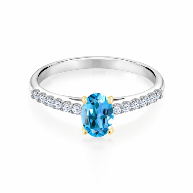 大得価人気 指輪 オーバル パヴェ の通販はau PAY マーケット - Gem Stone King ジュエリー専門 リング レディース 0.73カラット 天然 スイスブルートパーズ 合成ホワイトサファイア 10金 ツートンゴールド(K10) 定番超特価