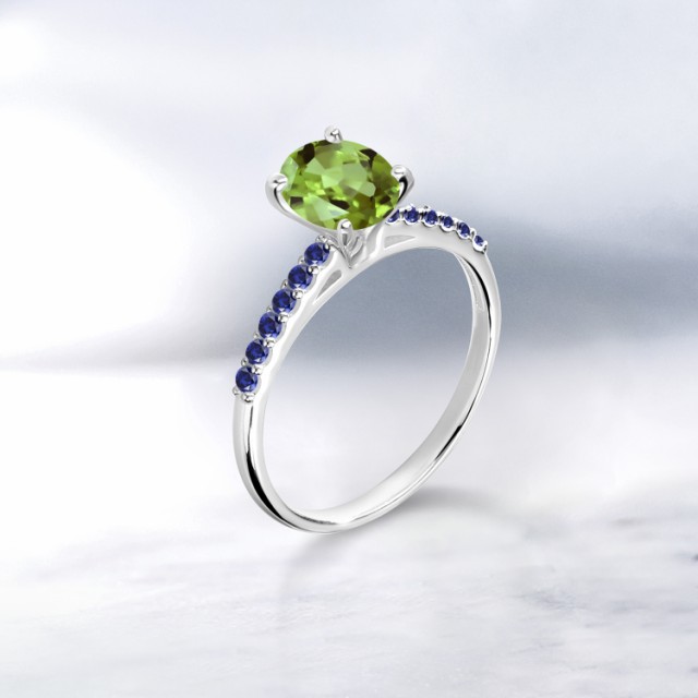 カラット 指輪 パヴェ 小粒 マルチストの通販はau PAY マーケット - Gem Stone King ジュエリー専門店 リング レディース 0.74カラット 天然石 ペリドット 合成サファイア 10金 ホワイトゴールド(K10) オーバル ℳしくはこち