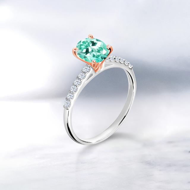 得価特価 指輪 天然石 プレゼント 女性 の通販はau PAY マーケット - Gem Stone King ジュエリー専 リング レディース 0.7カラット 天然 アパタイト 合成ホワイトサファイア オーバル パヴェ マルチストーン 新品再入荷