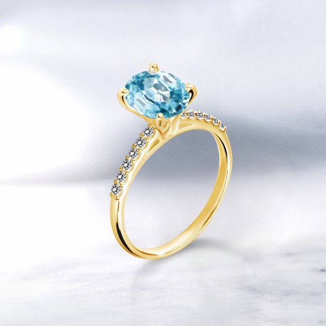 限定SALE人気 指輪 オーバル パヴェ 大粒 マルの通販はau PAY マーケット - Gem Stone King ジュエリー専門店 リング レディース 1.87カラット 天然石 ブルージルコン 天然 ダイヤモンド 10金 イエローゴールド(K10) セール新品