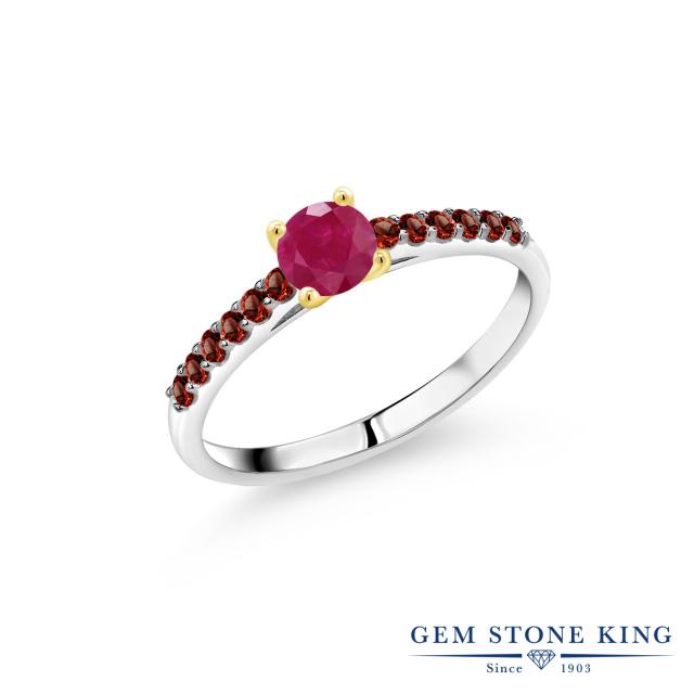 専門店 天然 ルビー 指輪 レディース リング 10金 ツートンゴールド 天然石 7月 誕生石 一粒 パヴェ マルチストーン ブランド 今日の特価 Triplex Ee