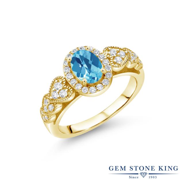 安い 天然 スイスブルートパーズ 指輪 レディース リング イエローゴールド 加工 天然石 11月 誕生石 オーバル ハート パヴェ 大粒 かわいい 在庫限り 完売次第終了ぽっきりsale Www Essentialpackaginguk Com