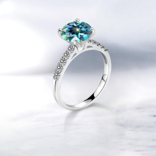 在庫人気 指輪 ホワイトゴールド(K10) 一粒 パの通販はau PAY マーケット - Gem Stone King ジュエリー専門店 リング レディース 2.33カラット 天然 ミスティックトパーズ (ミレニアムブルー) ダイヤモンド 10金 正規品人気