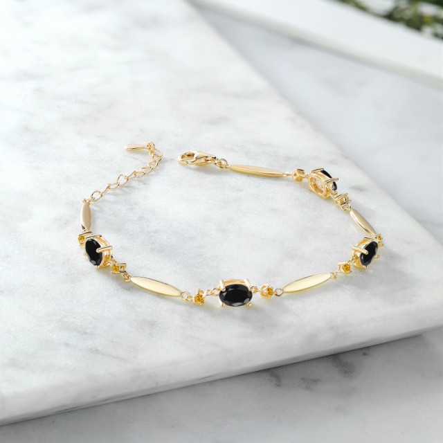 数量限定安い ブレスレット テニの通販はau PAY マーケット - Gem Stone King ジュエリー専 レディース 4.8カラット 天然 ブラックサファイア 合成イエローサファイア シルバー925 イエローゴールドコーティング HOT格安