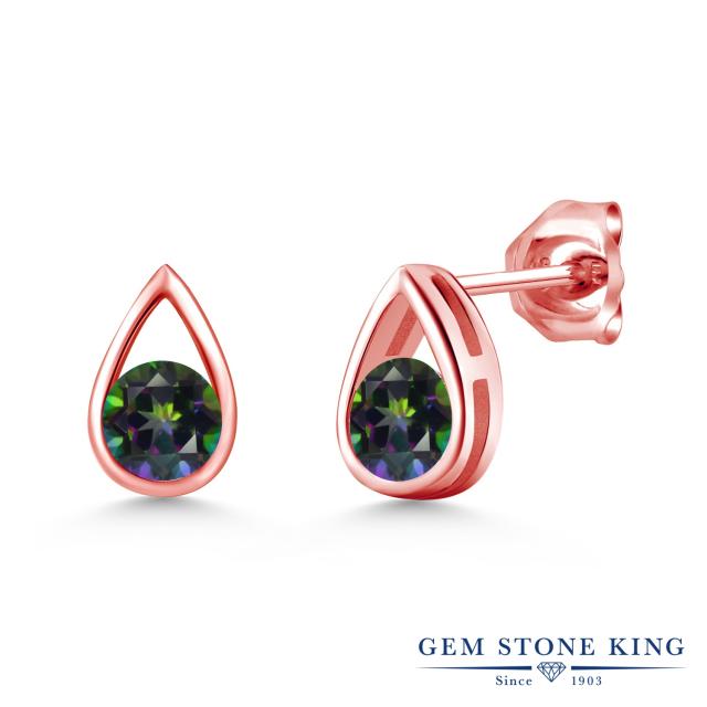 ブランドおしゃれ 天然 ミスティック トパーズ ピアス レディース ピンクゴールド 加工 天然石 雫 しずく ドロップ ベゼル シンプル スタッド ブランド 安い購入 Www Meikyu Jp
