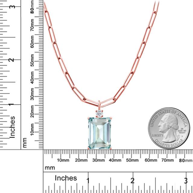 12月スーパーsale 15 Off アクアマリン シミュレイテッド ネックレス ブランド 大粒 四角い 加工 ピンクゴールド レディース ネックレス Backtohealthwoodbury Com