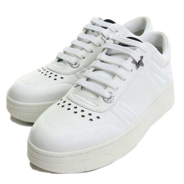 人気ショップが最安値挑戦 新品 メンズもok レディース大きめサイズ ジミーチュウ Jimmy Choo レディーススニーカー メンズサイズ 25cm 白スニーカー ブラン 最安値に挑戦 Embalaflex Com Br