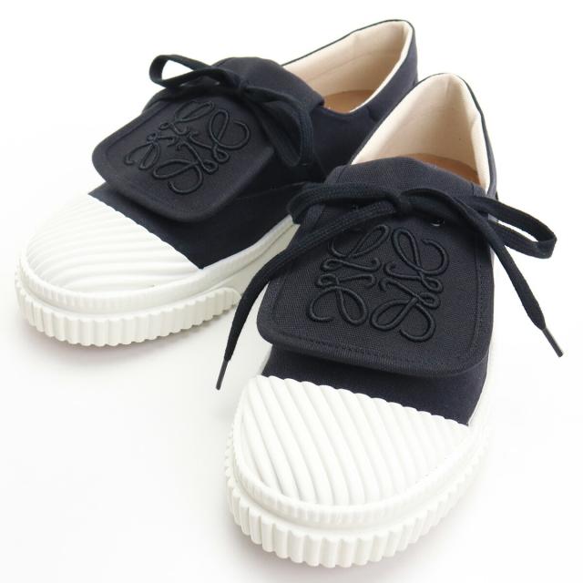 ランキング１位受賞 新品 ロエベ Loewe レディーススニーカー ブランドロゴ アナグラムフラップスニーカー L8152x 1100 ブラック Bos 35 Shoes 01 美しい Jeysport Com