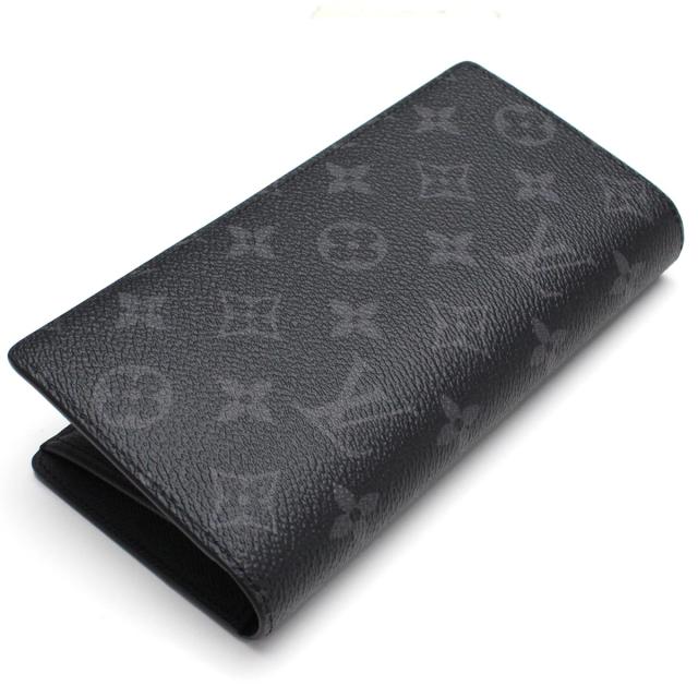 新品 ルイ ヴィトン Louis Vuitton 財布 モノグラム 国産品 エクリプス グレー系 二つ折り ブラザ 小銭入付き メンズ 長財布 M