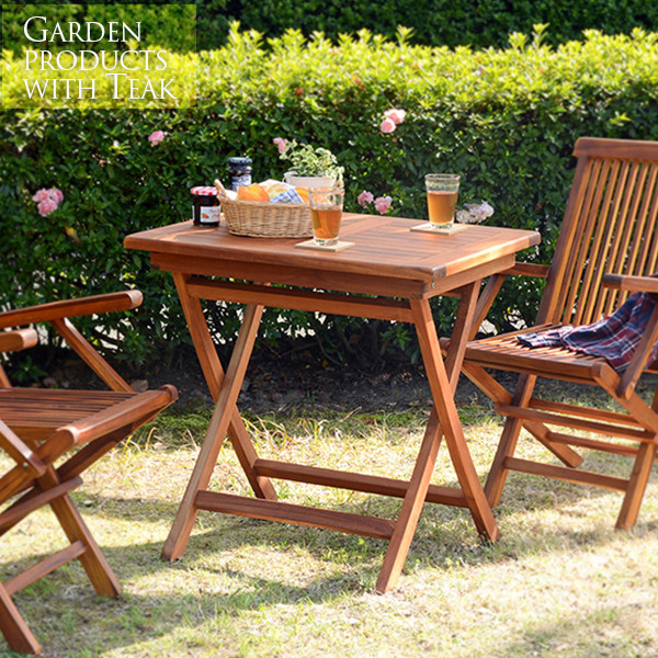 激安ブランド 折りたたみ式 テーブル チークガーデンテーブル 70x70 ガーデンファニチャー ガーデン テーブル 机 折りたたみ式 机 正方形 送料無料 Nishiki 0bd10bbf Merrilyorsini Com