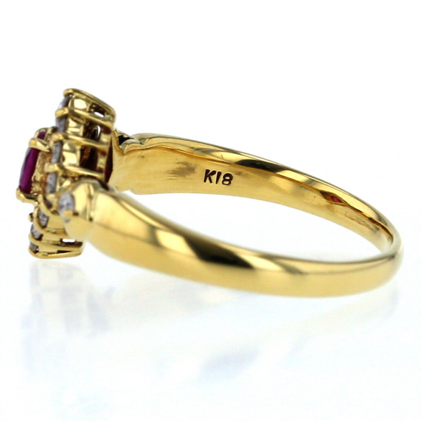 お得限定品 K18YG イエローゴールド リング ルビー0.25ct ダイヤモンド0.25ct 取り巻き オーバル 10.5号 指輪の通販はau PAY マーケット - Everydaygoldrush|商品ロットナンバー:483406840 好評NEW