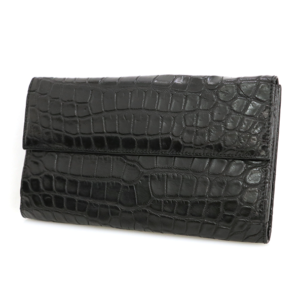 超大特価 ロエベ Loewe ブラック クロコ レザー 二つ折り長財布 メンズ レディース ブランド財布 Sa 訳ありセール格安 Travelstore Tn