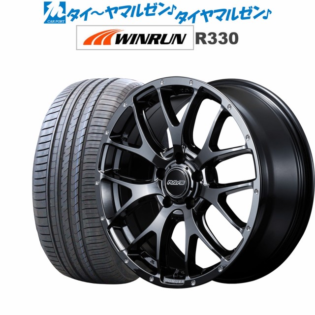 サマータイヤ ホイール4本セット レイズ HOMURA ホムラ 2×7 FA ブラッククロームコーティング(YNL) 18インチ 7.5J WINRUN ウインラン R3