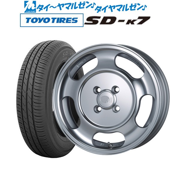 サマータイヤ ホイール4本セット エンケイ all seventeen(オールセブンティーン) マシニングシルバー 15インチ 5.0J トーヨー TOYO SD-K