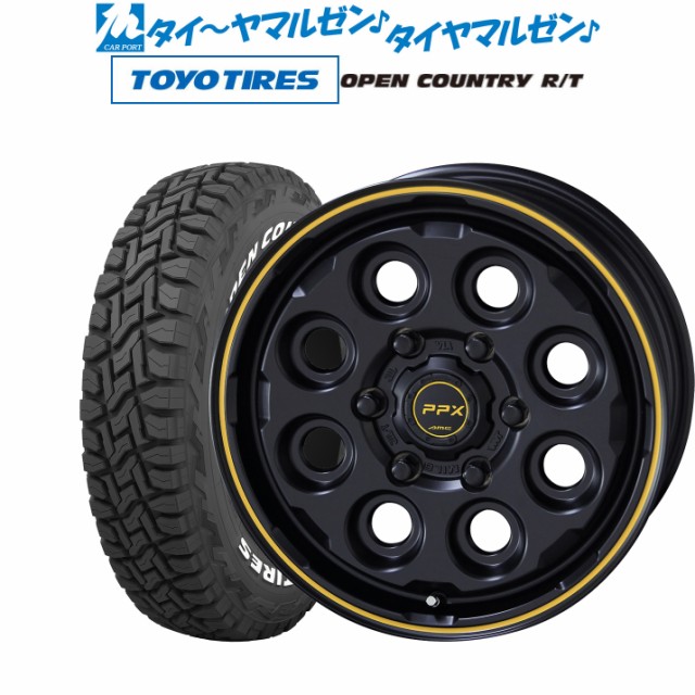 サマータイヤ ホイール4本セット KYOHO PPX ミルエイト(Mil:8) セミグロスブラック/イエローライン(6-139) 16インチ 6.5J トーヨー オー