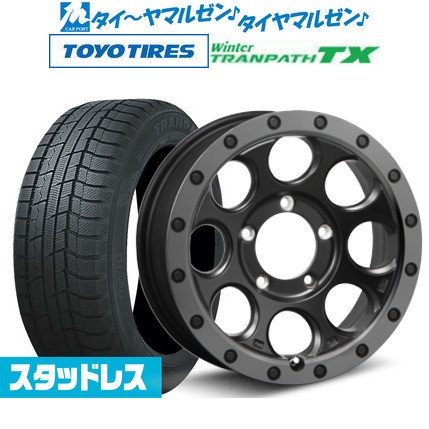 スタッドレスタイヤ ホイール4本セット MLJ エクストリーム XJ03 フラットブラック/スモークフランジ 16インチ 5.5J トーヨー ウィンター