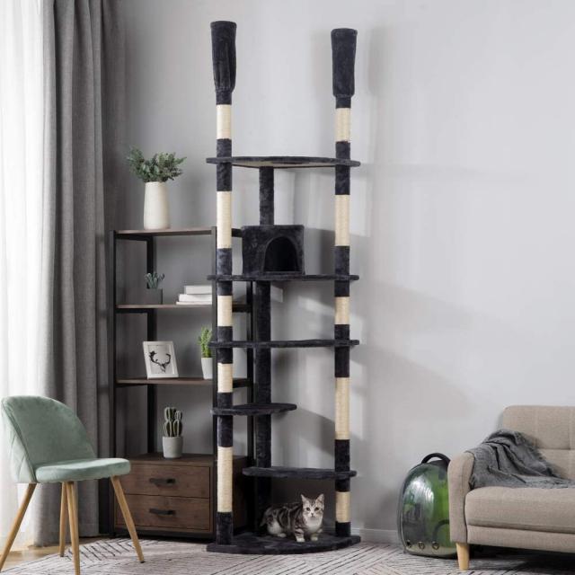 日本全国送料無料 キャットタワー 突っ張り 猫 ねこタワー 多頭 大型猫 おしゃれ 全高218 248cm 猫用品 猫タワー 高級 マイクロベルボア 組立簡単 爪とぎ 海外最新 Edlabpakistan Com