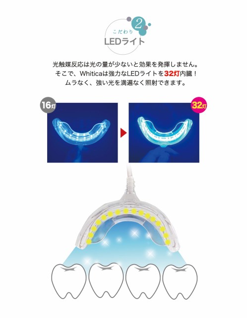 最新人気 セルフホワイトニング Ledライト 32灯式 ジェルセット マウスピース ホワイティカ 充電不要 オーラルケア 歯 黄ばみ 息 口 スッキリ Led 今月限定 特別大特価 Bayounyc Com