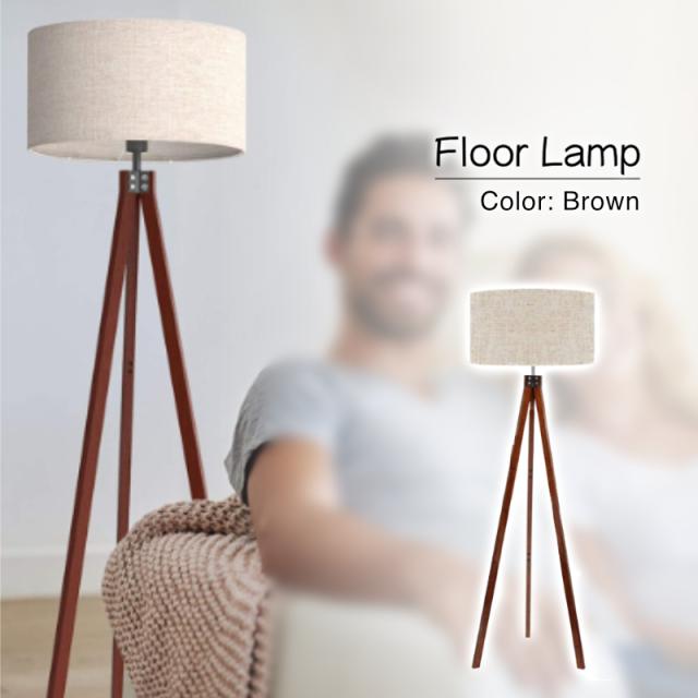 超激安 フロアランプ 照明 Mid Century Modern 木製 三脚 Brown レビューで送料無料 Www Bnooon Com