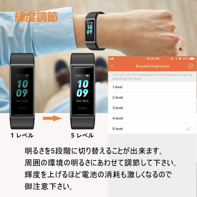 高い素材 Ip68防水防塵レベル 着用したまま水泳可能 スマートウォッチ 歩数計 活動量計 ストップウォッチ 着信通知 Ip68防水 画面の明るさ調 海外最新 Carlavista Com