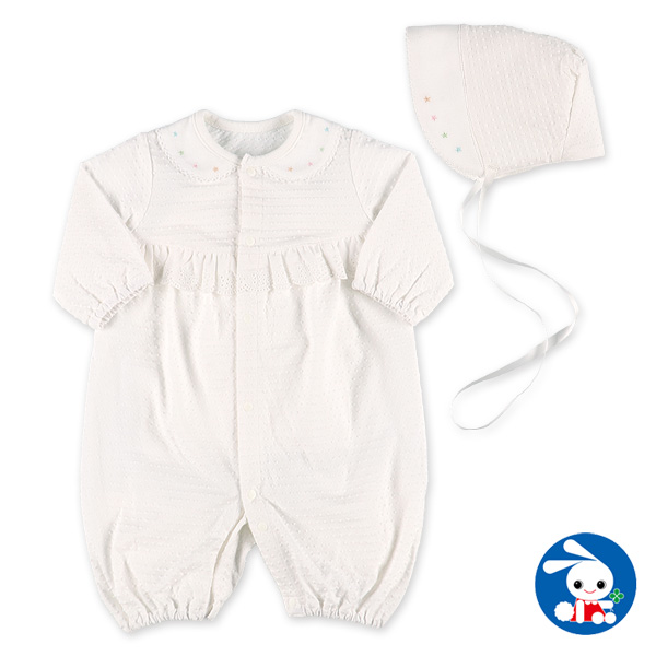 最新人気 フード付きカラー刺繍セレモニードレス 新生児 50 60cm 綿100 セレモニードレス ベビー ベビー服 子供服 ベビーウェア 男 女 長袖 激安ブランド Www Theitgroup It