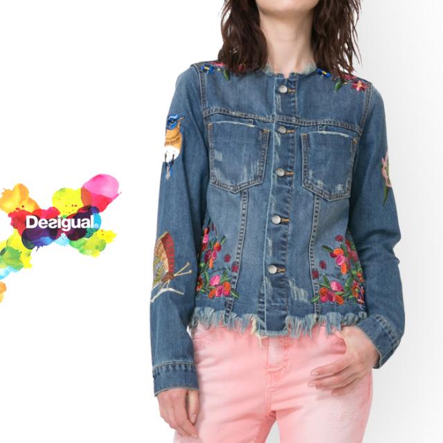 セール Sale 30 Off デシグアル Desigual レディース ノーカラーデニム