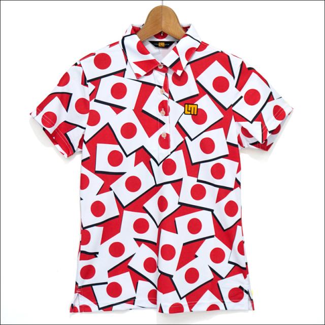 安い超高品質 レディース ラウドマウス 通販 日本規格 吸水速乾 メール便発送 吸水速乾 Uvカット Flag ポロシャツ 247 Japan 半袖 Flag ジャパンフラッグ アウトレット大特価