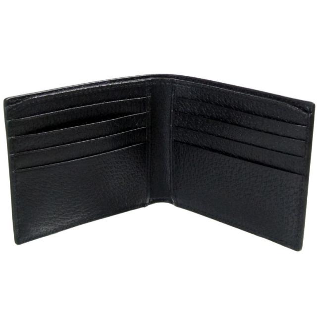 グッチ 二つ折り財布 メンズ 札入れ 小銭入れなし Web カーフレザー 還元祭 Dj21t 低価格化 ブラック 1060 ホワイトデー キャッシュ