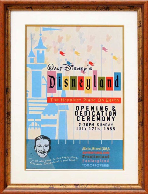 新品本物 ディズニー ディズニーランド オープニング セレモニー 展示用フック付ポスター インテリア アート Disney 絵画インテリア 独創的 Olsonesq Com