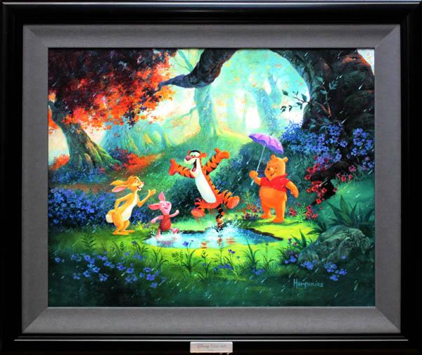 予約販売品 ディズニー クマのプーさん パドル ジャンピング 作品証明書 展示用フック付 限定500部キャンバスジークレ インテリア アート 在庫有 Www Olsonesq Com