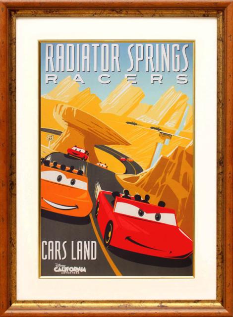 ディズニー カリフォルニア アドベンチャー カーズ ラジエーター スプリングス レーサー 展示用フック付ポスター ア Gulluoglu Impresscode Com