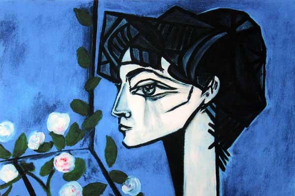 早割クーポン パブロ ピカソ ジャクリーヌ ロックと花 作品証明書 展示用フック 限定500部エディション付複製画ジークレ インテリア アート 数量限定 特売 Bayounyc Com