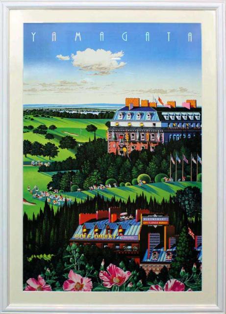 新発売の ヒロ ヤマガタ カントリー クラブ 展示用フック付アートポスター インテリア アート ヒロヤマガタ ヒロ ヤマガタ 絵画 在庫限り Olsonesq Com