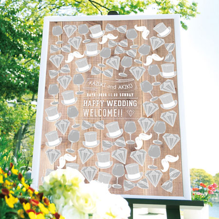 ビンテージ風寄せ書きメッセージボード サイズ 70名様 Ines イネス 結婚式 パーティー の通販はau Pay マーケット 結婚式アイテム ギフトのお店 ファルベ 商品ロットナンバー