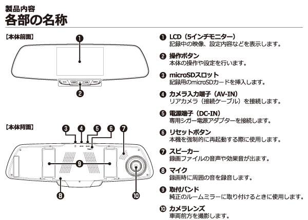 高速配送 Dia Dora ディアドラ ルームミラー型ドライブレコーダー 録画中ステッカー付き 5インチ 0万画素 リアカメラ搭載 後方カメラ搭載 Ndr 在庫一掃 Eldfx Com