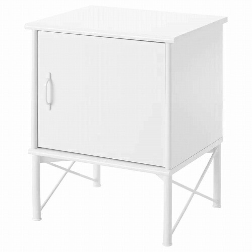 IKEA イケア ベッドサイドテーブル ホワイト 白 45x58cm m50378679 MUSKEN ムスケン