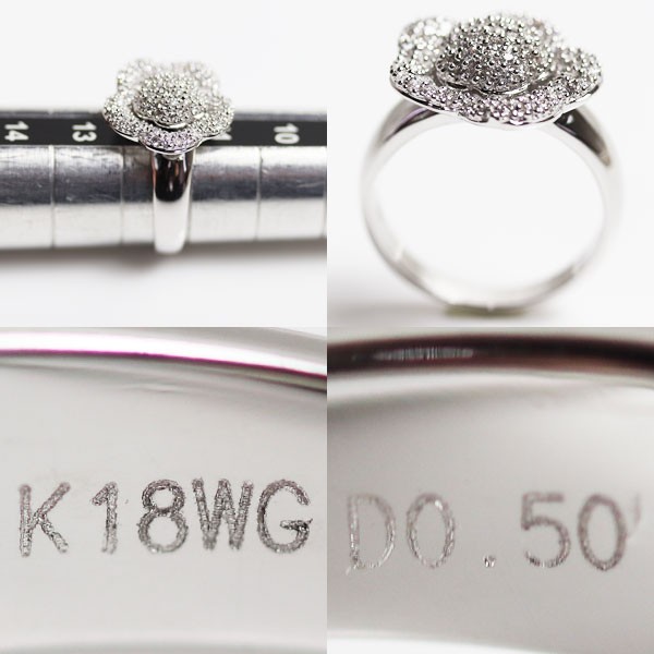 得価格安 ★ K18WG ホワイトゴールド ダイヤモンドリング レディース 指輪 D0.5ct 5.6g サイズ 11.5号 ★の通販はau PAY マーケット - 古恵良質店|商品ロットナンバー:488252035 豊富な好評