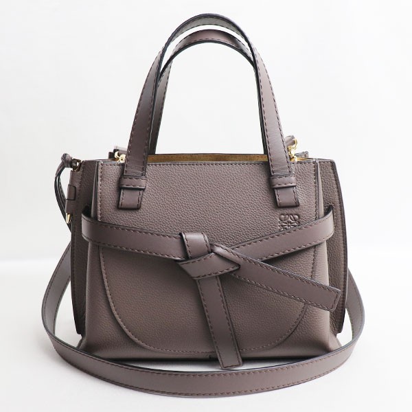 ★ ロエベ LOEWE ゲート トップハンドルミニ 321.12.Z99 ダークブラウン 2Wayショルダー ★【中古】【極美品】【質屋出店】