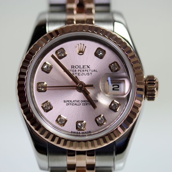 Mt13 Rolex ロレックス K18pg Ss ピンク文字盤 10p レディース腕時計 自動巻き g デイトジャスト コンビ ピンクゴールド の通販はau Wowma ワウマ 古恵良質店 商品ロットナンバー