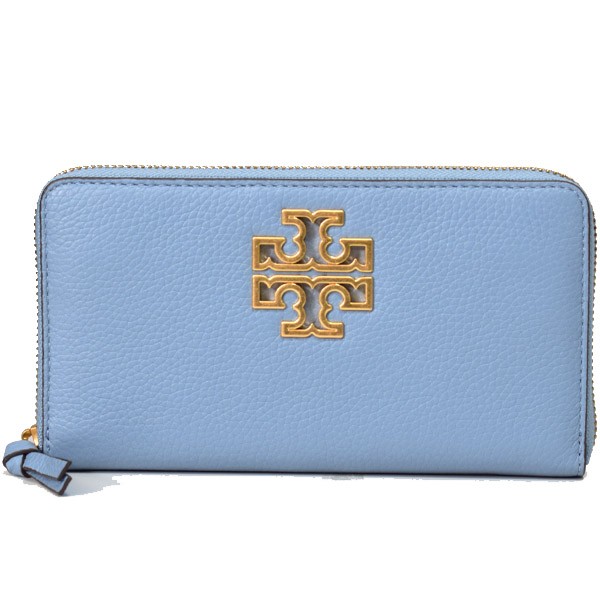 正規取扱店 トリーバーチ 長財布 Tory Burch レザー ブリテン ロゴ ジップ コンチネンタル ウォレット 長財布 ブルークラウド 50 Off Www Travelstore Tn