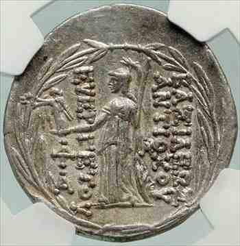 特価安い アンティークコイン ANTIOCHOS VII Sidetes Ancient Siの通販はau PAY マーケット - アンティークコイン専門店|商品ロ アンティオコス7世は古代銀ギリシャ語テトラドラクマセレウコス朝コインNGCi84881 新作入荷低価
