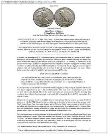 最安値正規品 金貨 1942 WALKINGLIBERTYハーフダラーハクトウワシアメリカ合衆国シルバーコインi4467の通販はau PAY マーケット - アンティークコイン専門店|商 銀貨 硬貨 シルバー ゴールド アンティークコイン 格安お得