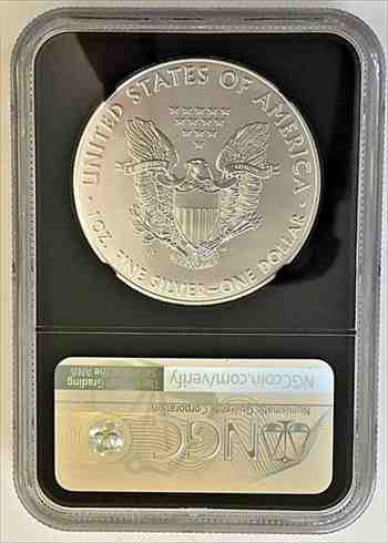 なのです 金貨 2017-W BURNISHED SILVER EAGLE-NGCMS70-初日カバー 