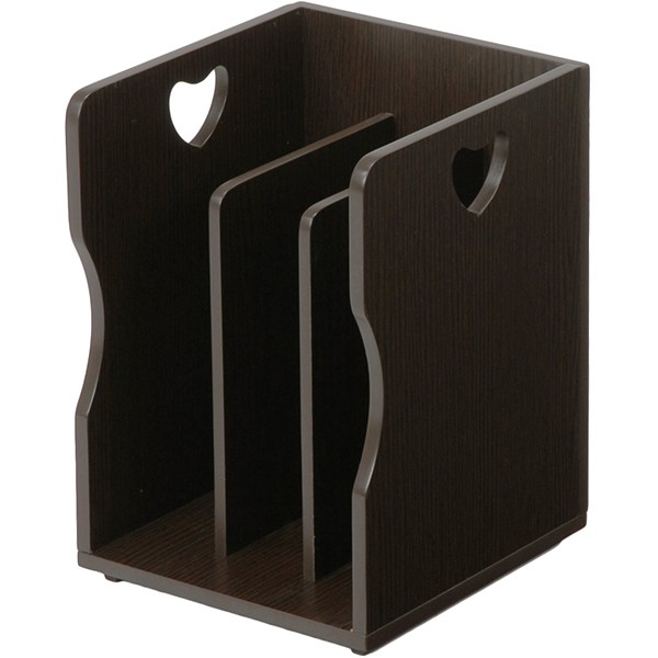 セールsale ブックスタンド お買い得 4点セット マガジンラック 本立て 仕切り 木製 スタッキング かわいい おしゃれ カントリー ハート ダークブラ Web限定 Arnabmobility Com