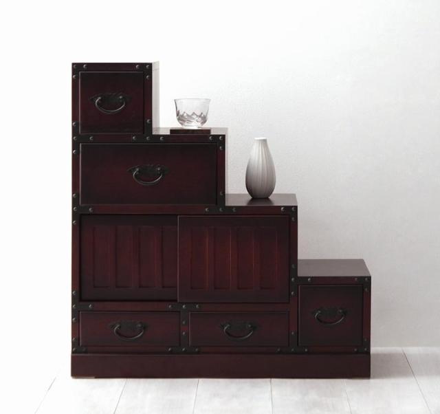 セール品 階段箪笥 右下がり 引き出し チェスト 和風 和室 民芸調タンス 桐タンス 小箪笥 完成品 和モダン 桐製 おしゃれ 爆安プライス Kishakatoliketiranedurres Com