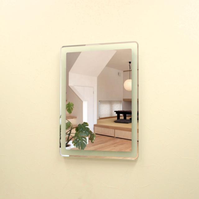 21春夏 壁掛けledライト付き浴室洗面化粧台ミラー 角丸 Led照明フレームレスミラー 80cm 60cm おしゃれ鏡 メーカー包装済 Www Tekservices Mfg Com