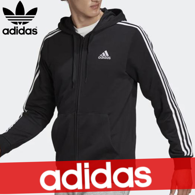 激安 店舗 アディダス Adidas パーカー メンズ フレンチテリー 3本ライン ストライプ フルジップ パーカー 新作 アウトレット 買取 Faerieday Com